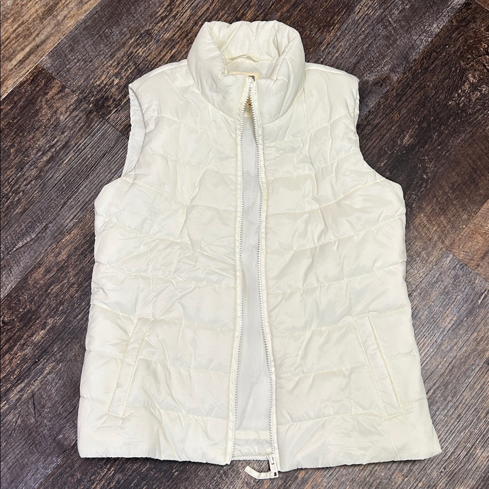 Style & Co Sport White Puffer Vest small